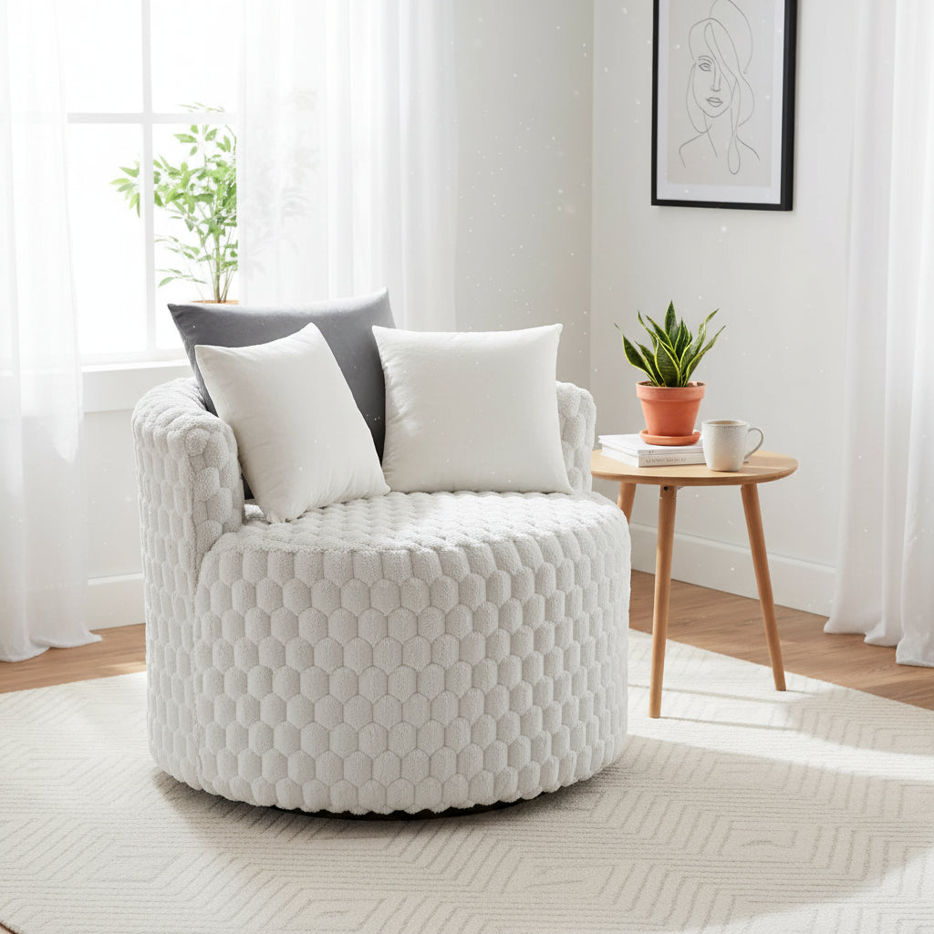 Fauteuil à roulettes Off White 35, rembourré en 3D