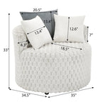 Fauteuil à roulettes Off White 35, rembourré en 3D