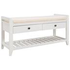 Banc de rangement polyvalent d'entrée de ferme 39 avec 2 tiroirs et 1 étagère à chaussures