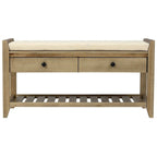 Banc de rangement polyvalent d'entrée de ferme 39 avec 2 tiroirs et 1 étagère à chaussures