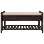 Banc de rangement polyvalent d'entrée de ferme 39 avec 2 tiroirs et 1 étagère à chaussures