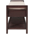 Banc de rangement polyvalent d'entrée de ferme 39 avec 2 tiroirs et 1 étagère à chaussures