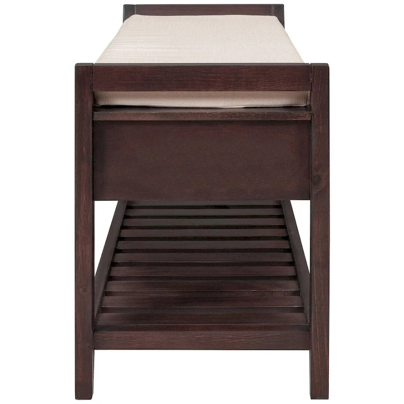 Banc de rangement polyvalent d'entrée de ferme 39 avec 2 tiroirs et 1 étagère à chaussures