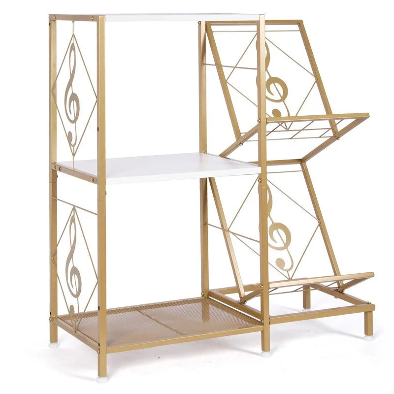 Table tourne-disque avec rangement pour disques vinyles - 27,5 x 11,8 x 32,5 pouces