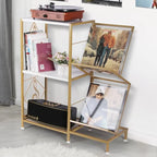 Table tourne-disque avec rangement pour disques vinyles - 27,5 x 11,8 x 32,5 pouces