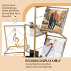 Table tourne-disque avec rangement pour disques vinyles - 27,5 x 11,8 x 32,5 pouces