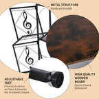 Table tourne-disque avec rangement pour disques vinyles - 27,5 x 11,8 x 32,5 pouces