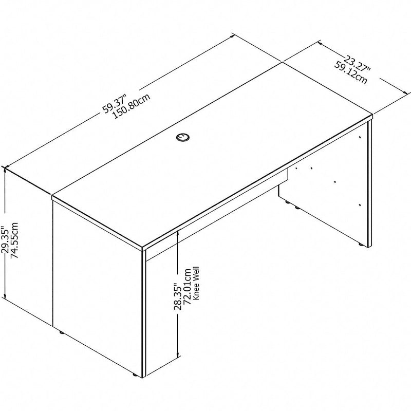 Bureau 60 po L x 24 po P