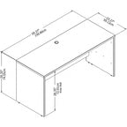 Bureau 60 po L x 24 po P