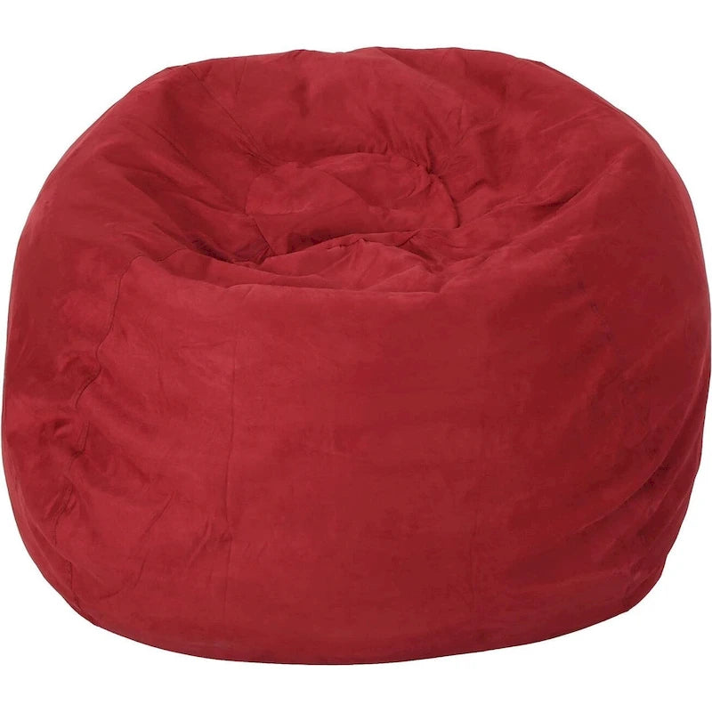 Pouf géant de 1,5 m en mousse déchiquetée avec housse amovible en microfibre suédée, assise confortable et relaxante pour enfants et adultes.