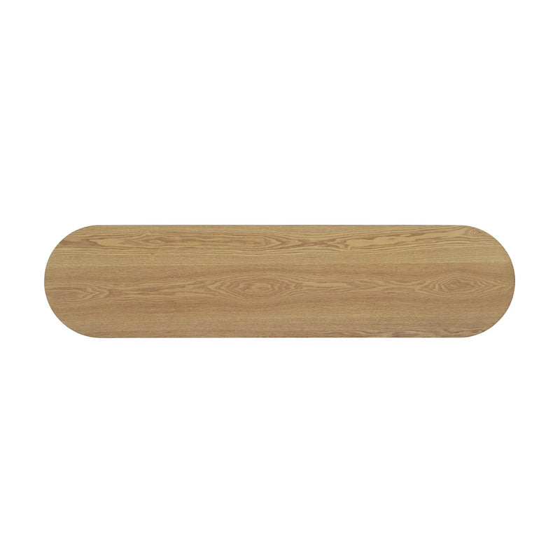 Console étroite d'entrée moderne - Table de canapé mince avec étagère ouverte et grain de bois élégant, table de couloir multifonctionnelle
