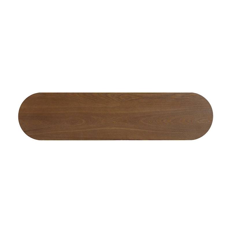 Console étroite d'entrée moderne - Table de canapé mince avec étagère ouverte et grain de bois élégant, table de couloir multifonctionnelle
