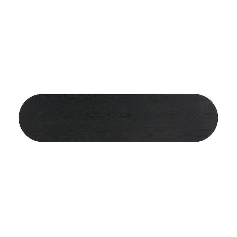 Console étroite d'entrée moderne - Table de canapé mince avec étagère ouverte et grain de bois élégant, table de couloir multifonctionnelle