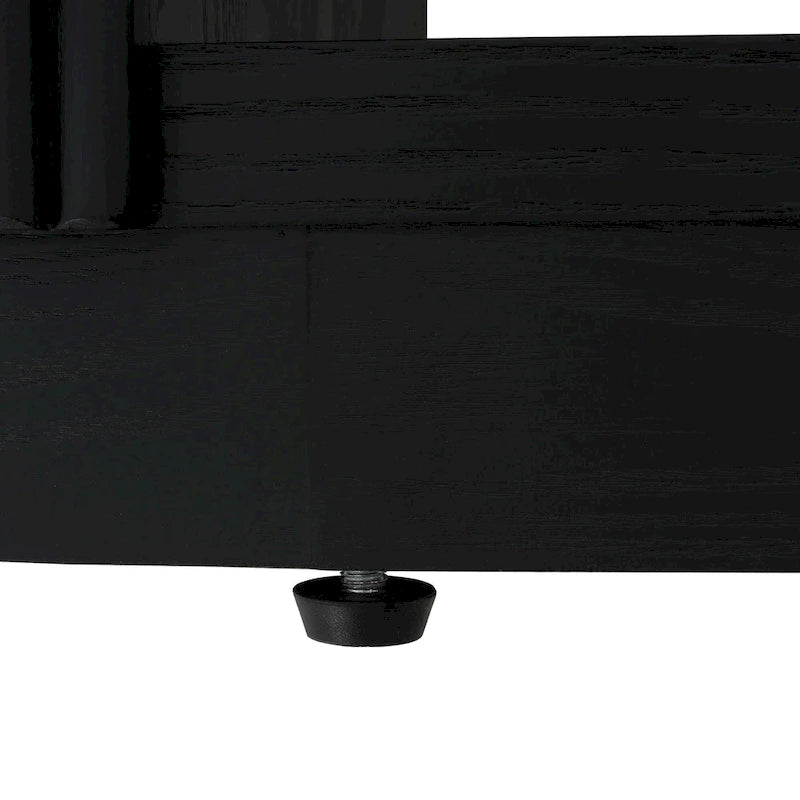 Console étroite d'entrée moderne - Table de canapé mince avec étagère ouverte et grain de bois élégant, table de couloir multifonctionnelle