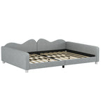 Lit de repos capitonné pleine grandeur, canapé-lit en tissu Sherpa avec dossier en forme de nuage, pas besoin de sommier tapissier, blanc