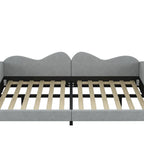 Lit de repos capitonné pleine grandeur, canapé-lit en tissu Sherpa avec dossier en forme de nuage, pas besoin de sommier tapissier, blanc