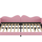 Lit de repos capitonné pleine grandeur, canapé-lit en tissu Sherpa avec dossier en forme de nuage, pas besoin de sommier tapissier, blanc