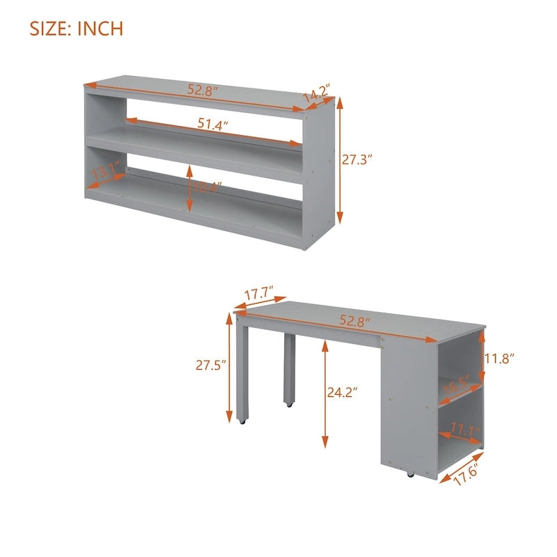 Lit mezzanine double avec bureau rétractable et 3 tiroirs, lit mezzanine en bois avec escalier de rangement et étagères