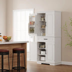 Meuble de Rangement de Cuisine de 183 cm pour Salle à Manger, Étagères Réglables