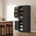 Meuble de Rangement de Cuisine de 183 cm pour Salle à Manger, Étagères Réglables