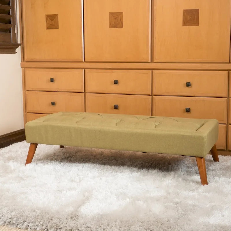 Pouffe en tissu capitonné