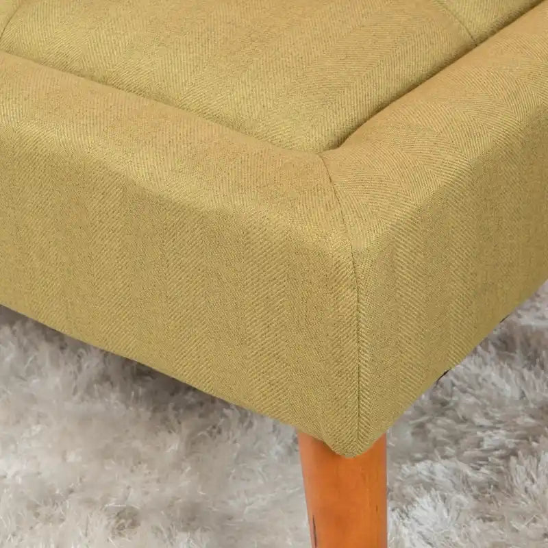 Pouffe en tissu capitonné