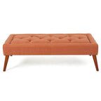 Pouffe en tissu capitonné