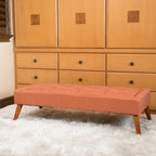 Pouffe en tissu capitonné