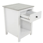 Table d'appoint avec tiroir et étagère, petite table de rangement à 2 niveaux, table de chevet avec tiroir, table d'appoint avec rangement