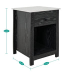 Table d'appoint avec tiroir et étagère, petite table de rangement à 2 niveaux, table de chevet avec tiroir, table d'appoint avec rangement