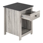 Table d'appoint avec tiroir et étagère, petite table de rangement à 2 niveaux, table de chevet avec tiroir, table d'appoint avec rangement