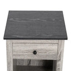 Table d'appoint avec tiroir et étagère, petite table de rangement à 2 niveaux, table de chevet avec tiroir, table d'appoint avec rangement