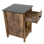 Table d'appoint avec tiroir et étagère, petite table de rangement à 2 niveaux, table de chevet avec tiroir, table d'appoint avec rangement