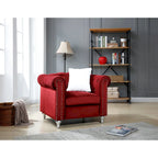 Fauteuil d'appoint en velours et cristal