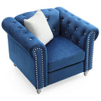 Fauteuil d'appoint en velours et cristal