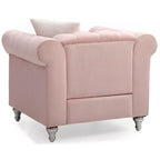 Fauteuil d'appoint en velours et cristal