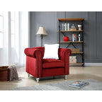 Fauteuil d'appoint en velours et cristal