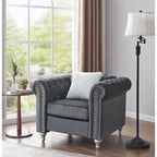 Fauteuil d'appoint en velours et cristal