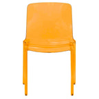 Chaise de salle à manger empilable en acrylique, design minimaliste, en plastique, dossier plein, transparente, moderne, pour cuisine, lot de 4