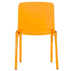 Chaise de salle à manger empilable en acrylique, design minimaliste, en plastique, dossier plein, transparente, moderne, pour cuisine, lot de 4