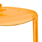 Chaise de salle à manger empilable en acrylique, design minimaliste, en plastique, dossier plein, transparente, moderne, pour cuisine, lot de 4
