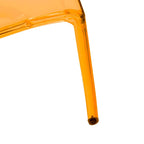 Chaise de salle à manger empilable en acrylique, design minimaliste, en plastique, dossier plein, transparente, moderne, pour cuisine, lot de 4