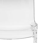 Chaise de salle à manger empilable en acrylique, design minimaliste, en plastique, dossier plein, transparente, moderne, pour cuisine, lot de 4