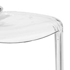 Chaise de salle à manger empilable en acrylique, design minimaliste, en plastique, dossier plein, transparente, moderne, pour cuisine, lot de 4