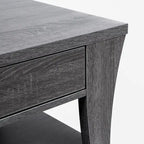 Table d'appoint de rangement moderne grise en forme de trompette