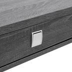 Table d'appoint de rangement moderne grise en forme de trompette