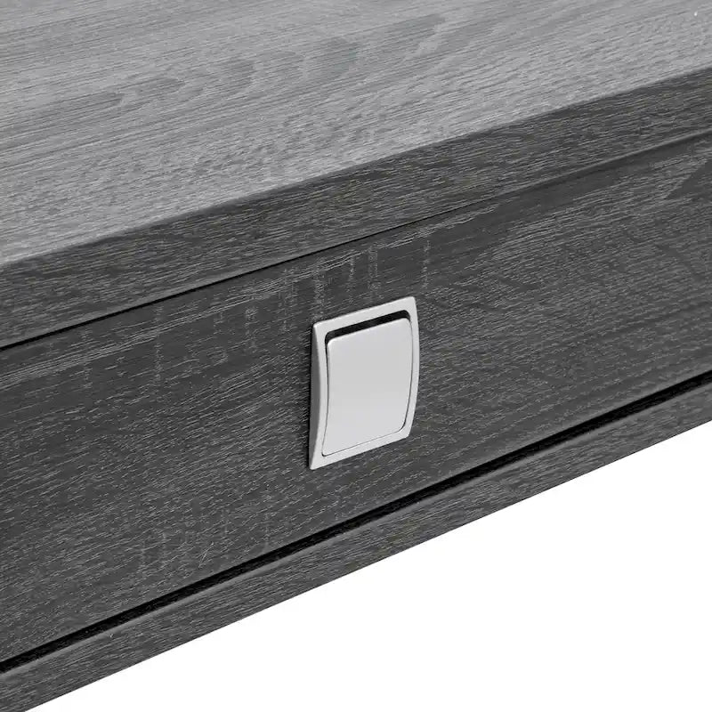 Table d'appoint de rangement moderne grise en forme de trompette