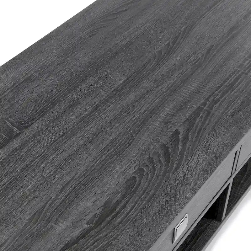 Table d'appoint de rangement moderne grise en forme de trompette