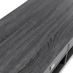 Table d'appoint de rangement moderne grise en forme de trompette