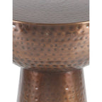 Table d'appoint en métal martelé - bronze ou cuivre